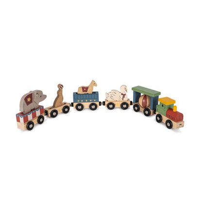 Konges Sløjd: Spielzug aus Buchenholz "Wooden animal train" | 6-teilig