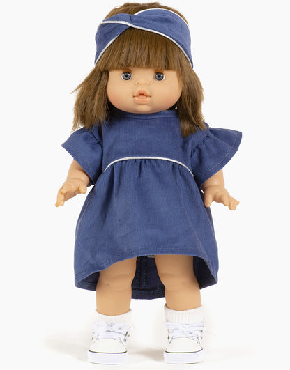 Minikane: Puppenkleidung Kleid mit Stirnband "Daisy" | Gordis (34cm) | Blau