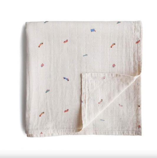 Mushie: Nuschi | Swaddle "Cars"