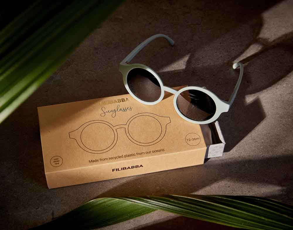 Filibabba: Kindersonnenbrille aus recyceltem Plastik "Tender Green"