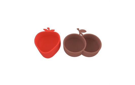 Oyoy: Kinderschüsseln "Erdbeere & Kirsche" 2er-Pack