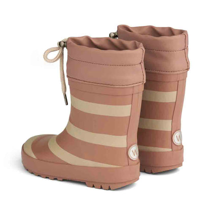Wheat: Thermo-Gummistiefel "Stripe" Old Rose