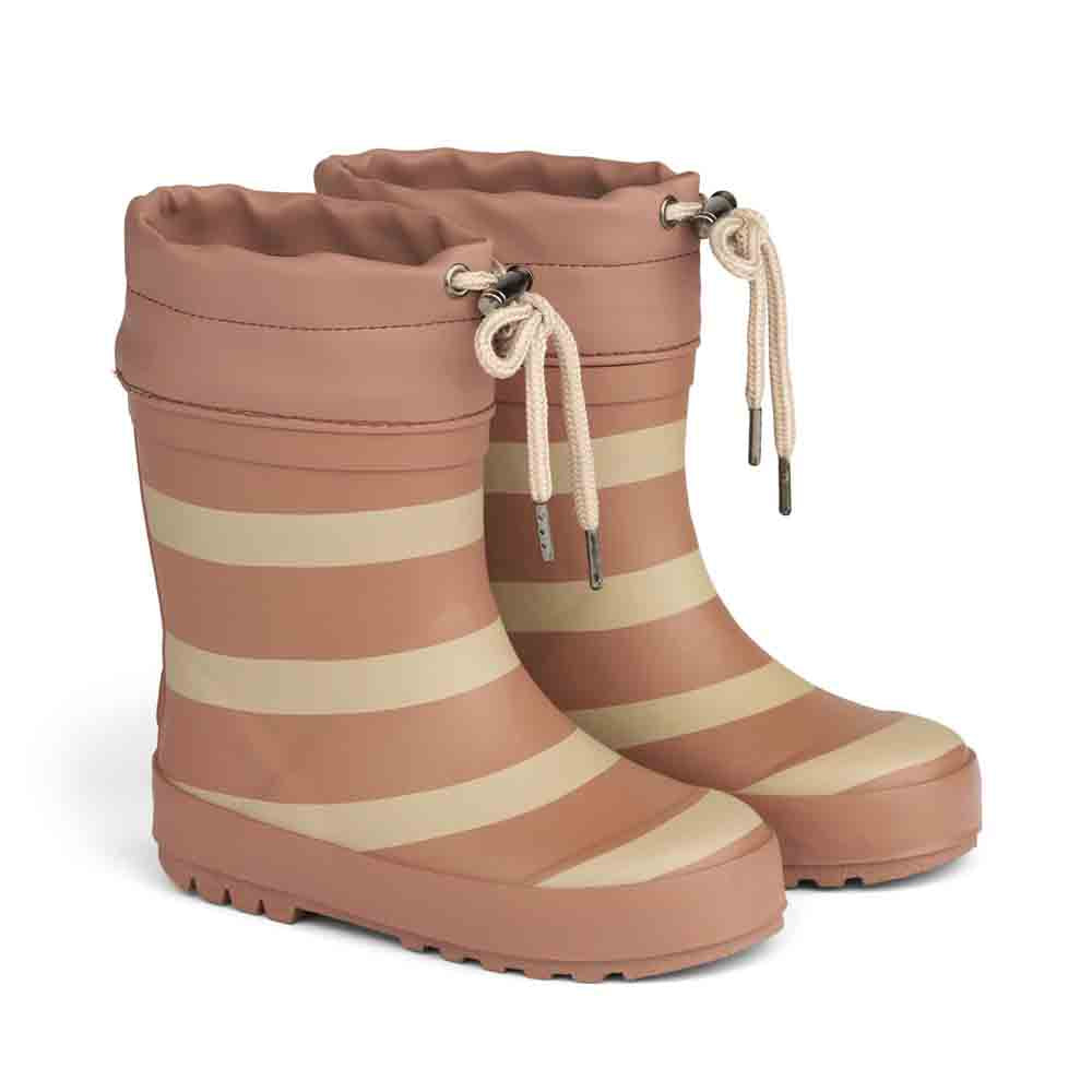 Wheat: Thermo-Gummistiefel "Stripe" Old Rose