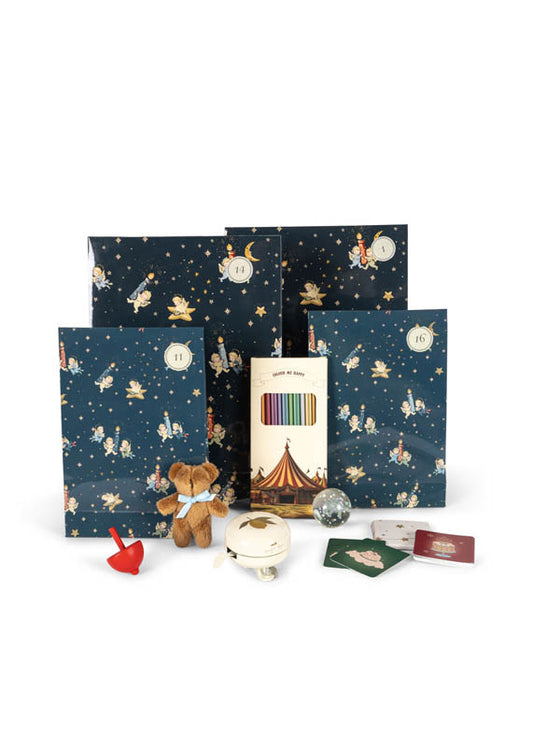Konges Sløjd: Gefüllter Adventskalender mit 24 Geschenken "Blau"