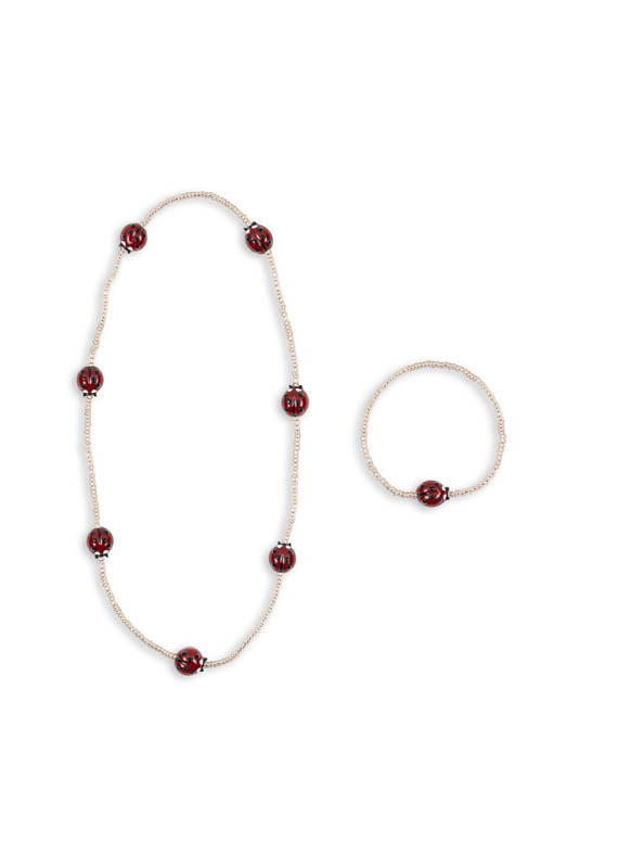 Konges Sløjd : Ensemble de bijoux "Coccinelle" | Collier et bracelet